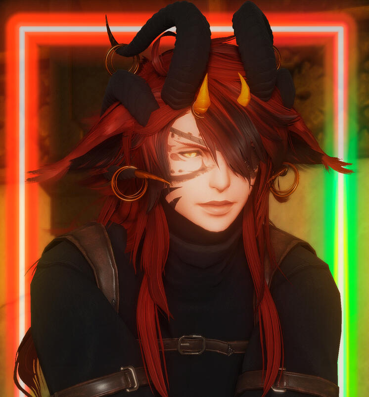❝ Touren is just a friendly face to talk to, as well as spill your darkest secrets to. But don’t worry, your secrets are safe between you and him… and his patron, but no one else needs to know that… Click here to be directed to Touren's carrd. ❞